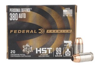 Federal Premium Personal Defense Micro HST 380 Auto 99gr JHP Ammo - Box of 20